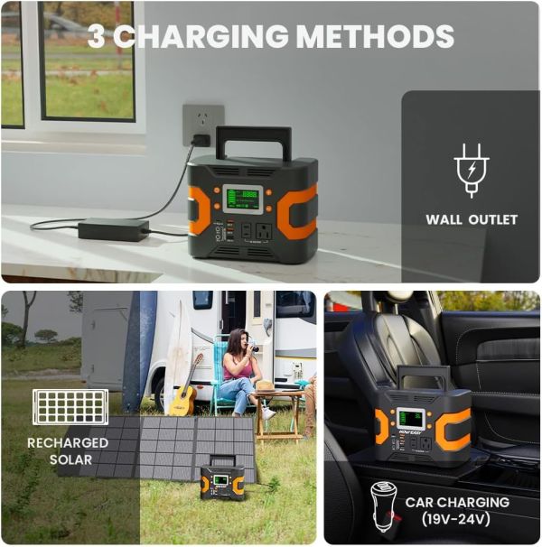 HOWEASY 300W Portable Power Station - 236Wh Solar Generator for Camping, RV, and Emergency