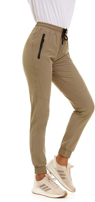 SMENG Women's Cargo Pants with Pockets Quick Dry Hiking Pants Elastic Waist Drawstring Joggers