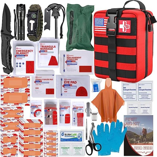 First Aid Kit Medical Reinforcement Type Outdoor Tactical Gear Set Trauma Bandage Hiking Safety Set for Boat Car